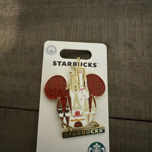 Starbucks Disney Castle Pin with Red Accents - Picture 1 of 1